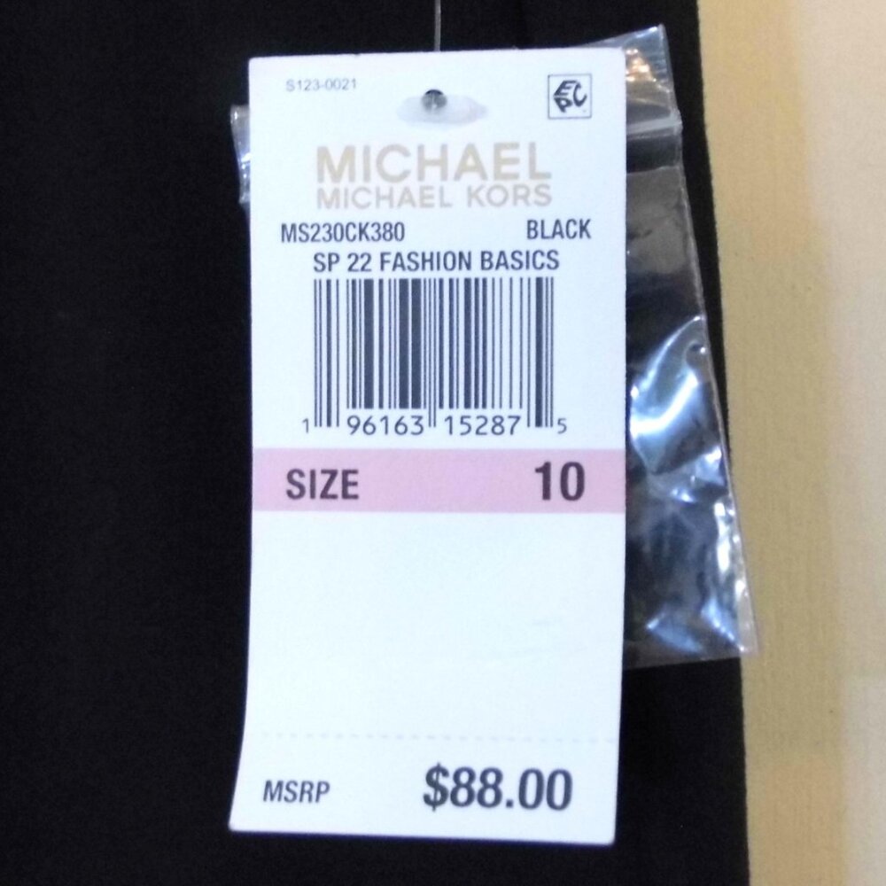 MICHAEL Michael Kors Fashion Basic Black Pants Womens Size 10 - Picture 2 of 3